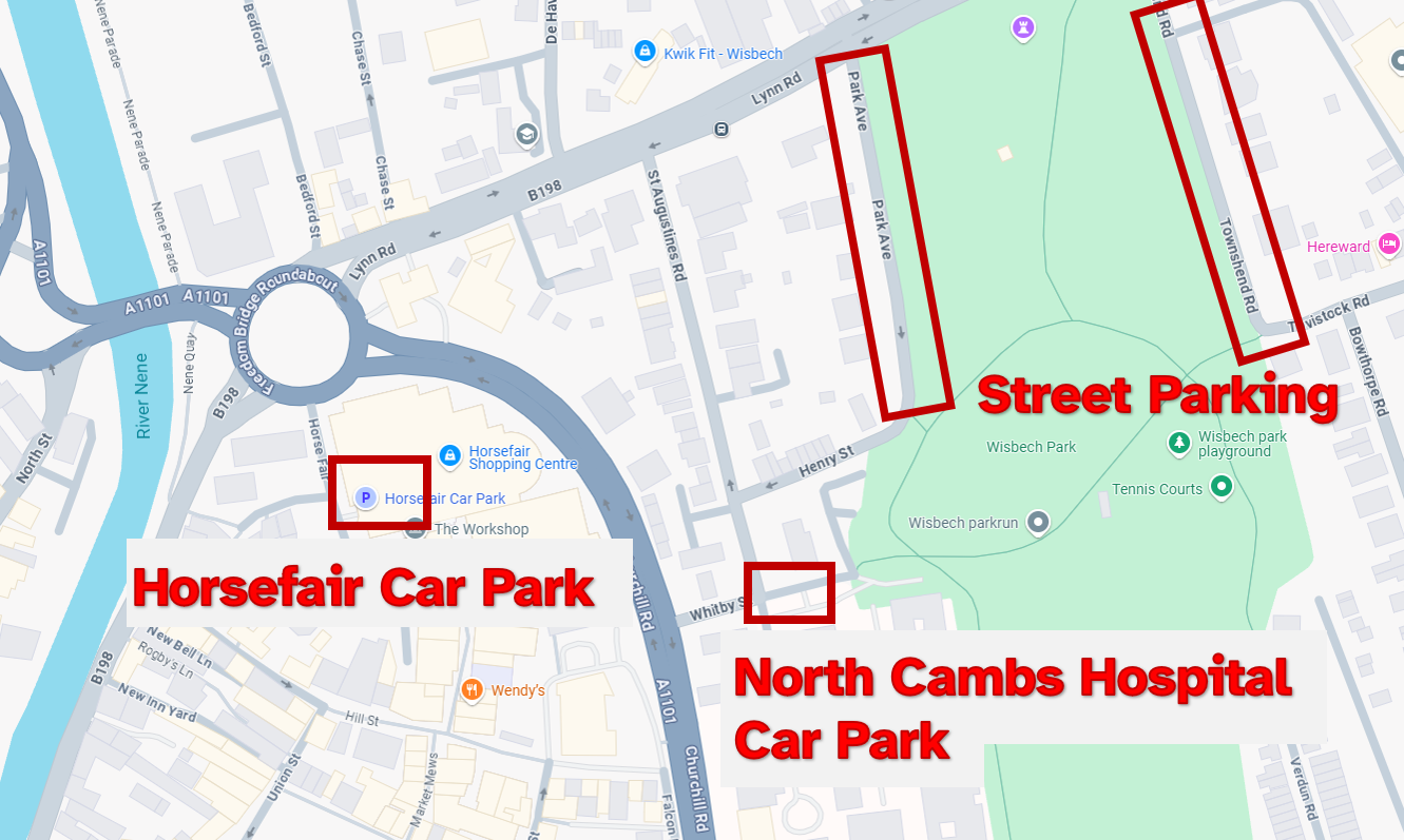 Horsefair Clinic Parking Locations