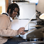 teenage boy playing drums