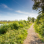 North Cambridgeshire Landscape including a dirt path running alongside a lake