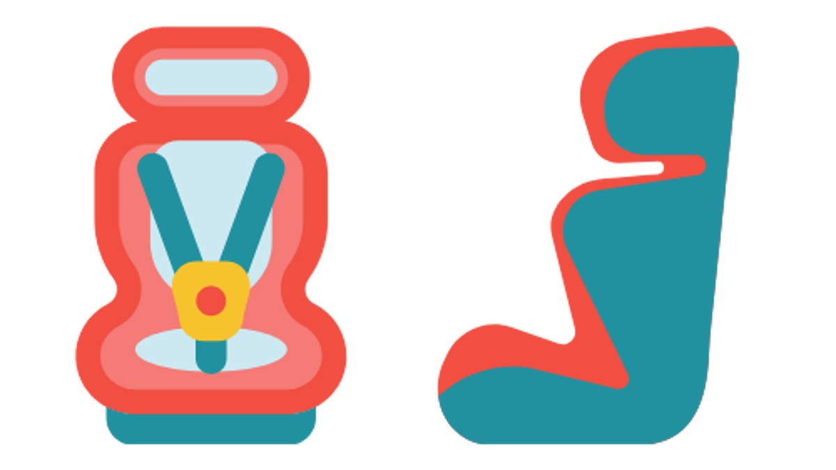 Group 1, 2 and 3 car seat graphic